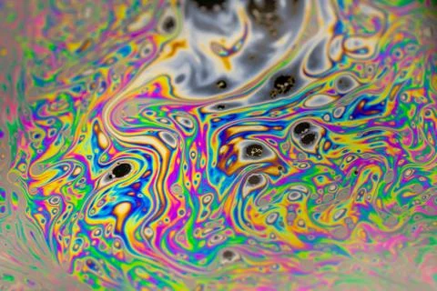 Close up soap bubble background. Psychedelic abstract background Stock Photos
