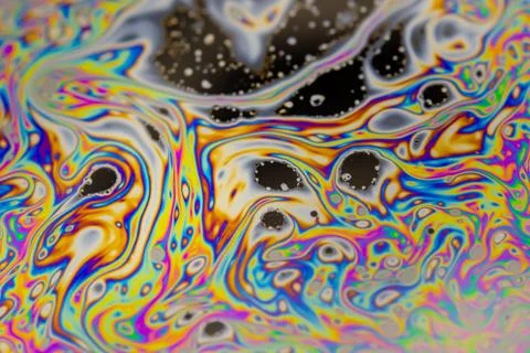 Close up soap bubble background. Psychedelic abstract background Stock Photos