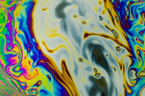 Close up soap bubble background. Psychedelic abstract background Stock Photos