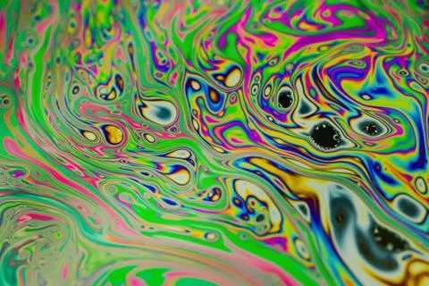 Close up soap bubble background. Psychedelic abstract background Stock Photos