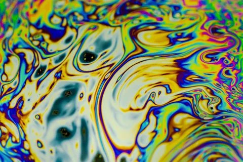 Close up soap bubble background. Psychedelic abstract background Stock-Fotos