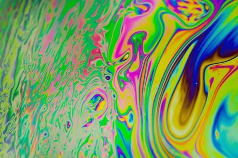 Close up soap bubble background. Psychedelic abstract background Foto stock