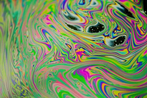 Close up soap bubble background. Psychedelic abstract background Stock Photos