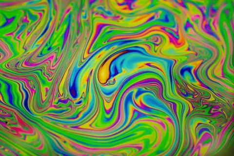 Close up soap bubble background. Psychedelic abstract background Foto stock