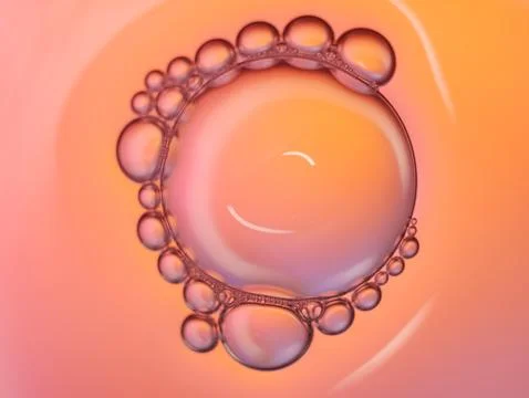 Close up soap bubble on water led light background Stock Photos