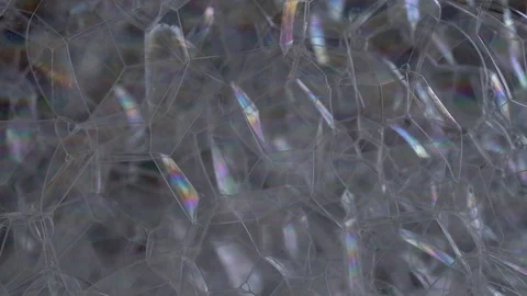 Close-up of soapy foam popping bubbles background. Soap structure. Stock Footage 118844607