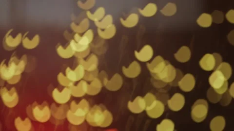 Close up of  soft Christmas fair lights with bokeh Stock Footage 136340293