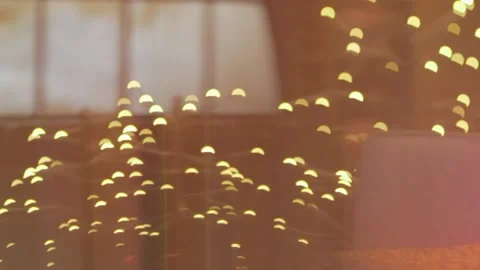Close up of  soft Christmas fair lights with bokeh Stock Footage 136340358