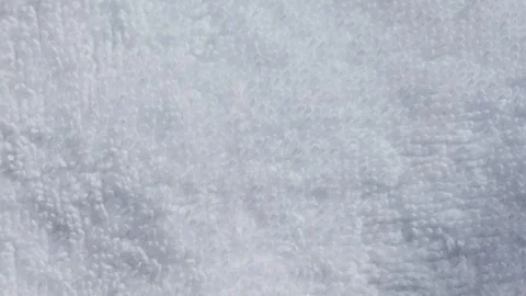 Close-up of soft white cotton textile fabric. Texture of fabric. Stock Footage 334772301