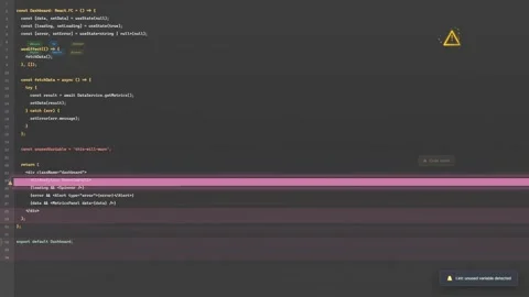 Close up of software developer writing code in a dark mode integrated Stock Footage 340218475