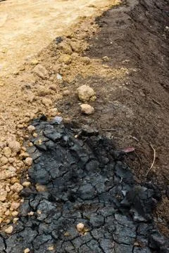 Close up of soil with different color Stock Photos