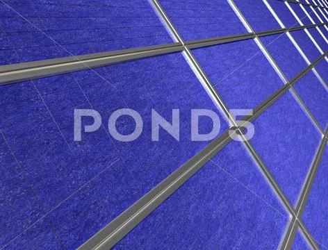 Close up of solar panel array Stock Illustration