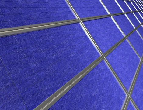 Close up of solar panel array Stock Illustration
