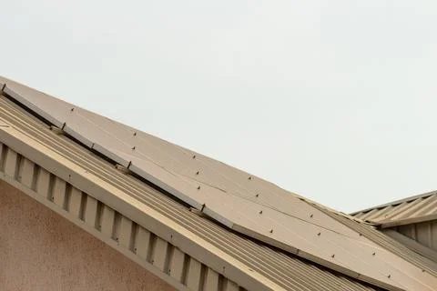 Close-up solar panel array Foto stock