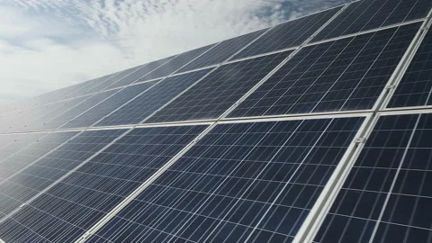 Close Up of Solar Panel in Australia. Production renewable energy Stock Footage 145980602