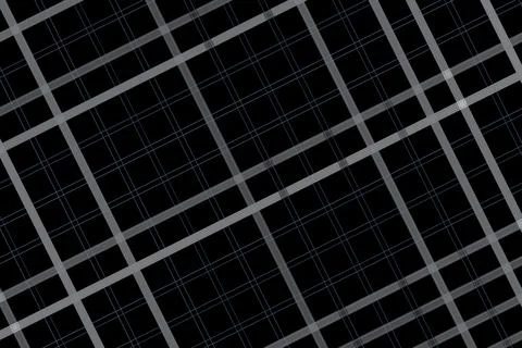 Close-up of a solar panel with black cells and silver grid Stock Illustration