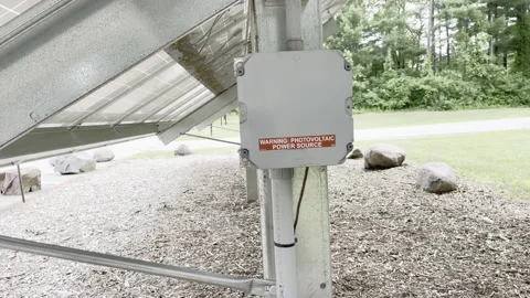 Close-up Solar Panel Construction Video stock 156003411