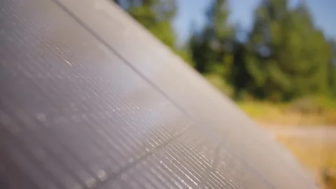 Close up of solar panel, green energy, solar energy 库存影片 213489227