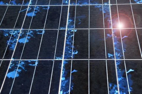 Close-up of Solar panel texture Stock Photos