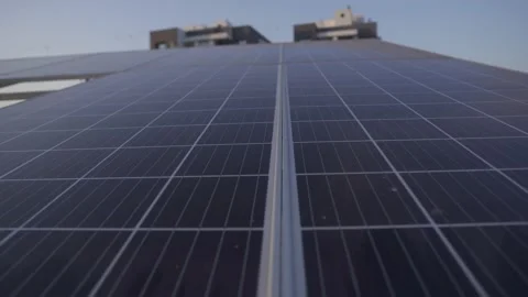 Close-up of solar panels in 4k Stock Footage 226299856