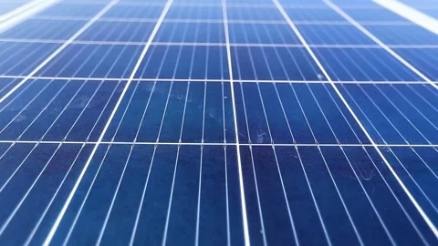Close Up of Solar Panels at Charanka Solar Park Gujarat India 05 Stock Footage 340559375
