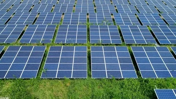 Close up of the solar panels Stock Footage 86062396