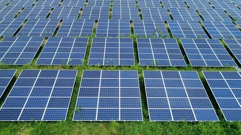 Close up of the solar panels Stock Footage 87308997