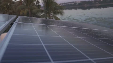 Close-up of solar panels Stock Footage 149125739