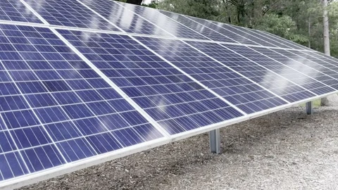 Close up of solar panels Stock Footage 156003738