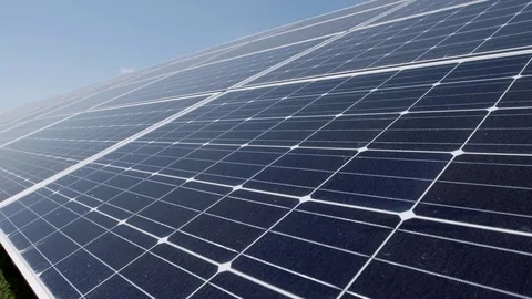 Close up of solar panels generating renewable energy 動画素材 78041455