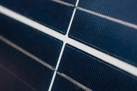 Close up of solar panels - macro. Stock Photos