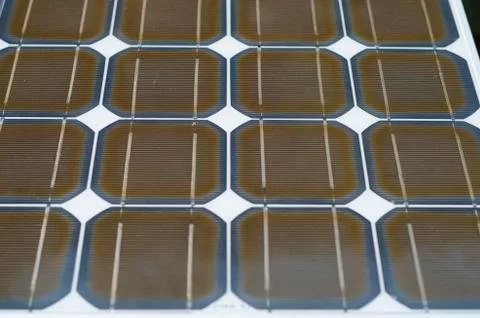 Close up of solar panels. Stock Photos
