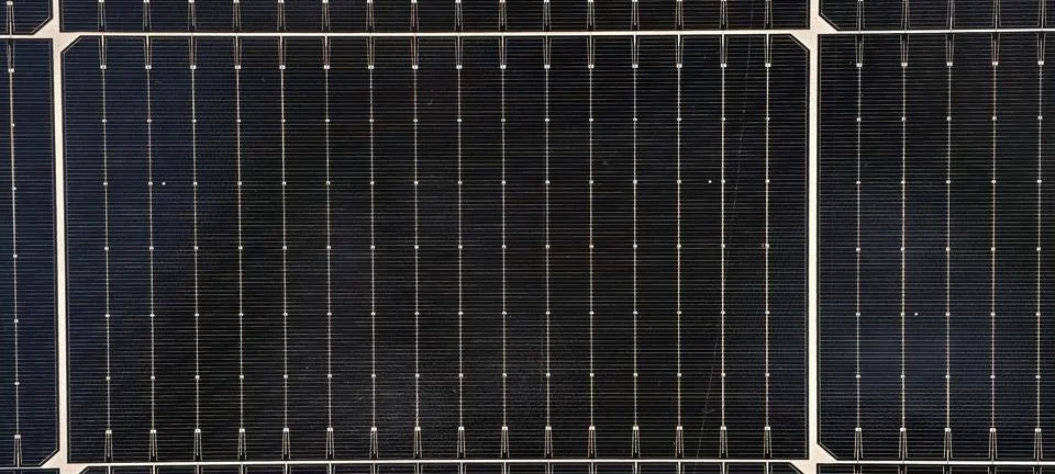Close‑up of solar panels Foto stock