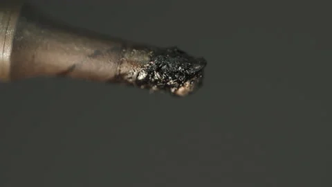 Close-up of soldering iron tip, wires, flux and solder Stock Footage 236163391