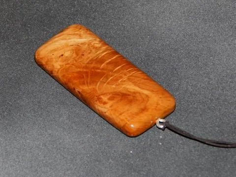 Close-up solid oak key chain Stock Photos