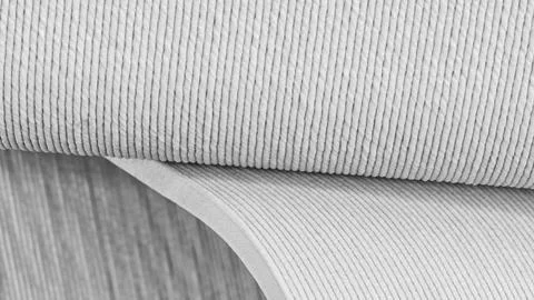 Close-up of solid white textured striped surface printed by 3D printer as abs Stock Photos