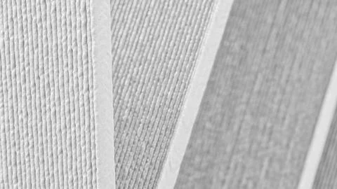 Close-up of solid white textured striped surface printed by 3D printer as abs Stock Photos