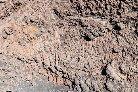 Close-up of solidified lava texture on Mount Etna Stock Photos