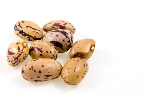 Close up of some borlotti beans Stock Photos
