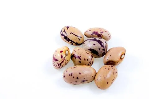 Close up of some borlotti beans Stock Photos