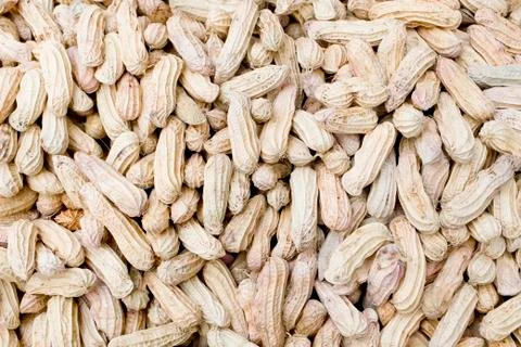 Close-up of some peanuts. background Stock Photos