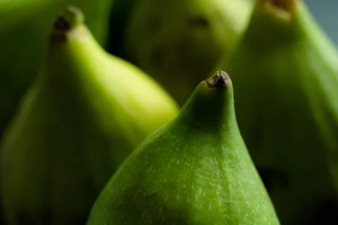 Close up of some raw fig fruit opened on a dark grunge surfaces Stock Photos