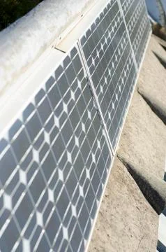 Close up of some solar panels Stock Photos