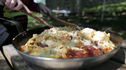 Close up on someone cooking Stock Footage 131305702