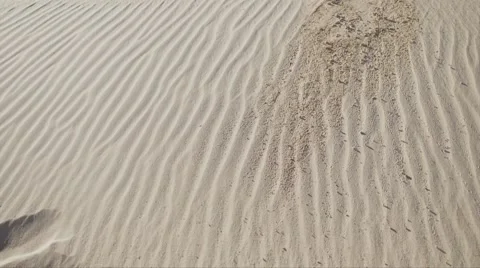 Close-up of  someone going alone in the desert 3 Stock Footage 56058086