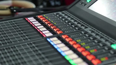 Close up of sound board (HD) Video stock 63275602