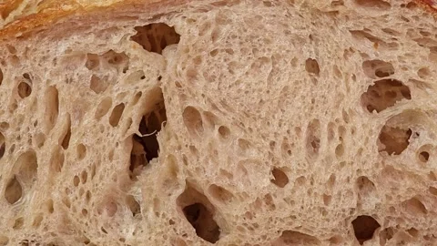 Close up of a sourdough bread. Zoom in. Stock Footage 307845570