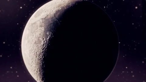 Close up of a space animation with a moon in foreground during a solar eclipse. Stock Footage 145357220