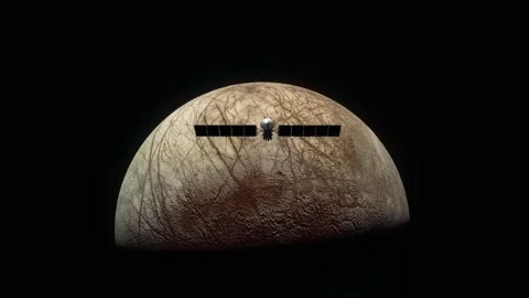 Close-up of a Spacecraft Flying Over Venus 스톡 동영상 250175214