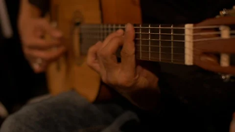 Close-up of Spanish guitar Video stock 94863230